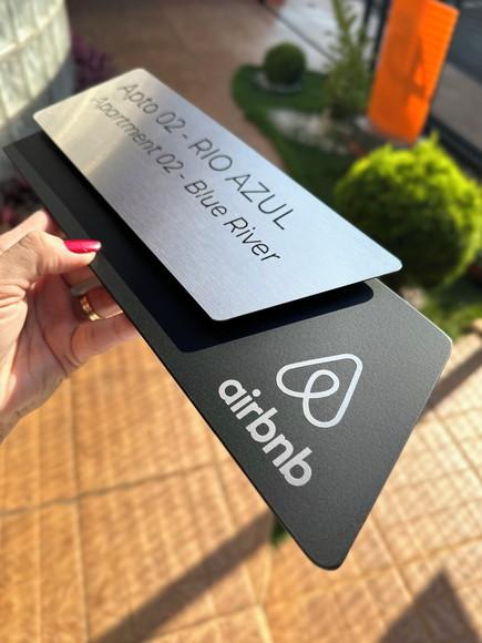 Placa de Identificação de Sala - Modelo Onix Inox