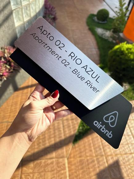 Placa de Identificação de Sala - Modelo Onix Inox