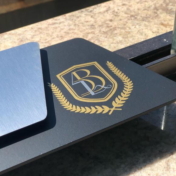 Placa de Identificação de Sala - Modelo Onix Inox