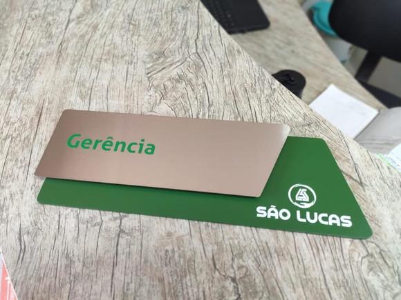 Placa de Identificação de Sala - Modelo Onix Inox