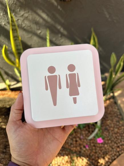 Placa de Identificação de Sala - Modelo Quartzo 14x14