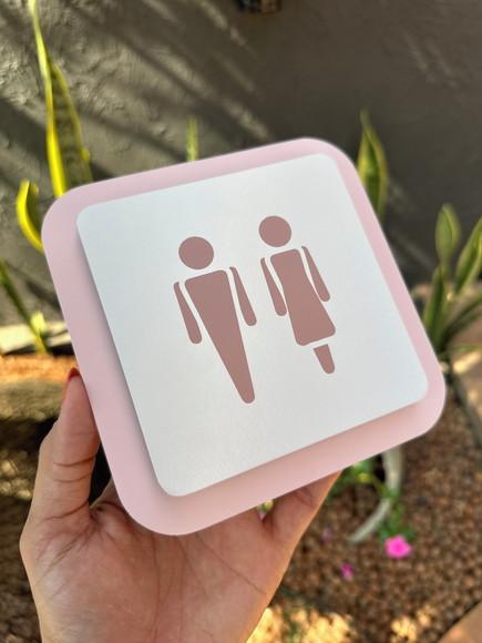 Placa de Identificação de Sala - Modelo Quartzo 14x14