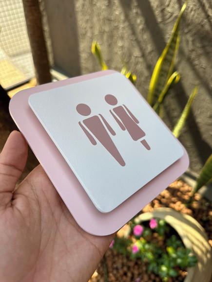Placa de Identificação de Sala - Modelo Quartzo 14x14