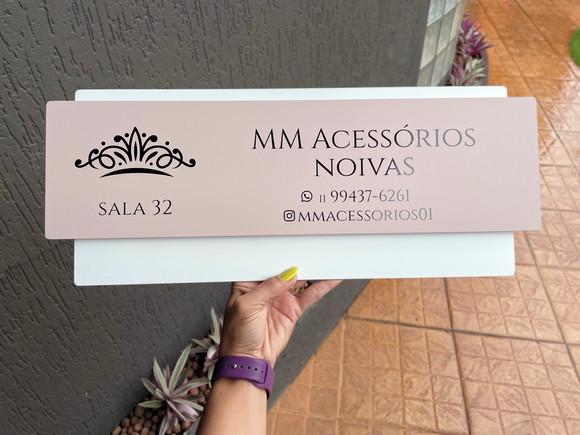 Placa de Identificação de Sala - Modelo Topázio 50x20
