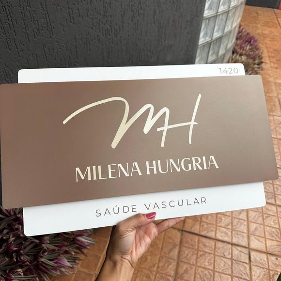 Placa de Identificação de Sala - Modelo Topázio 50x30