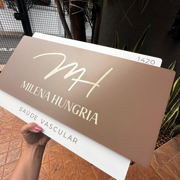 Placa de Identificação de Sala - Modelo Topázio 50x30