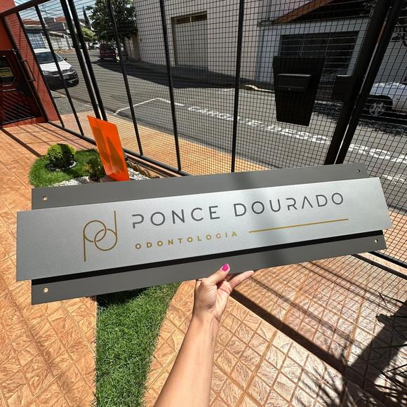 Placa de Identificação de Sala - Modelo Topázio 81x22