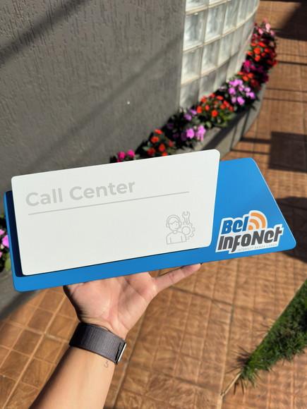 Placa de Identificação de Sala -modelo Onix Personalizado
