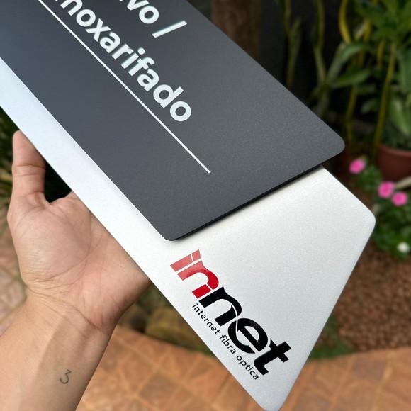 Placa de Identificação de Sala -modelo Onix Personalizado