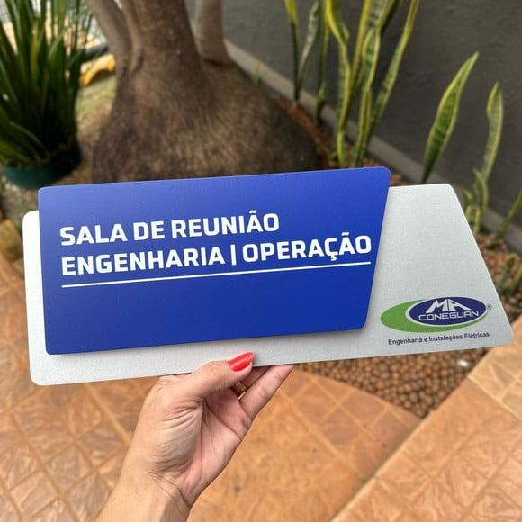 Placa de Identificação de Sala -modelo Onix Personalizado