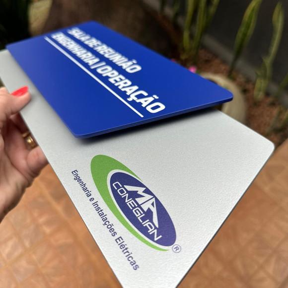Placa de Identificação de Sala -modelo Onix Personalizado