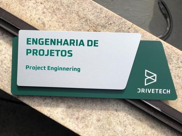 Placa de Identificação de Sala -modelo Onix Personalizado