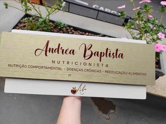 Placa de Identificação de Sala Modelo Topázio Acrílico 50x20