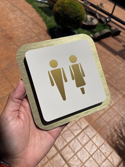 Placa de Identificação de Sala-modelo Quartzo Acrílico 14x14
