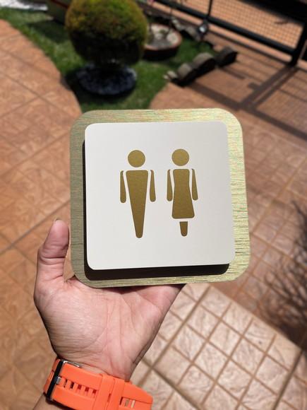 Placa de Identificação de Sala-modelo Quartzo Acrílico 14x14