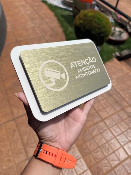 Placa de Identificação de Sala-modelo Quartzo Acrílico 20x13