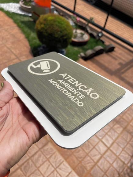 Placa de Identificação de Sala-modelo Quartzo Acrílico 20x13