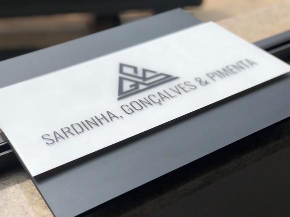 Placa de Identificação de Sala-modelo Topázio Acrílico 30x15