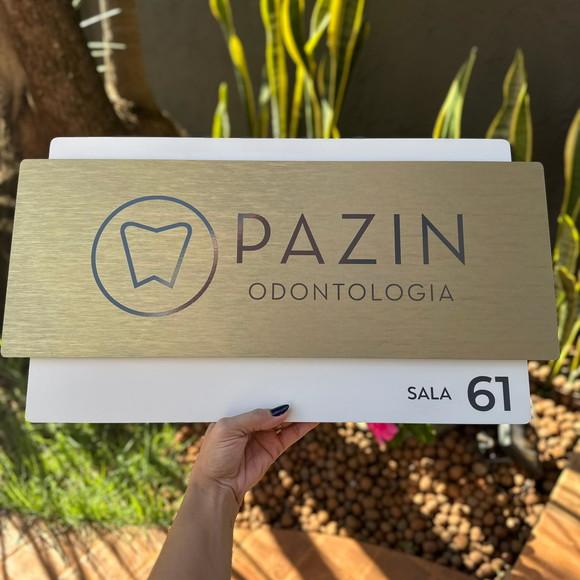 Placa de Identificação de Sala-modelo Topázio Acrílico 42x24