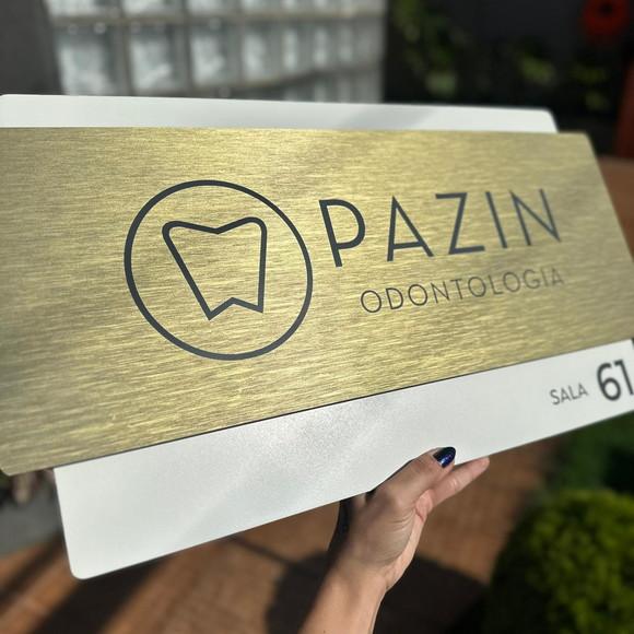 Placa de Identificação de Sala-modelo Topázio Acrílico 42x24