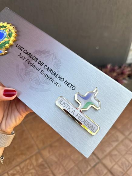 Placa de Identificação Juíz - Inox 25x10
