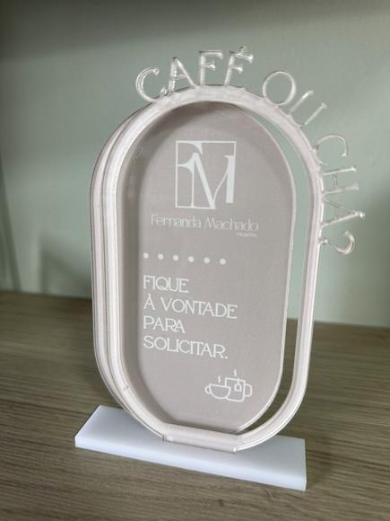 Placa de Mesa Café - Personalizada