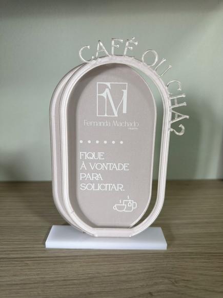 Placa de Mesa Café - Personalizada