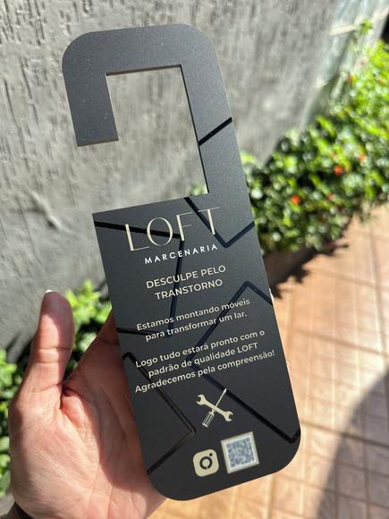 Placa de Pendurar Porta