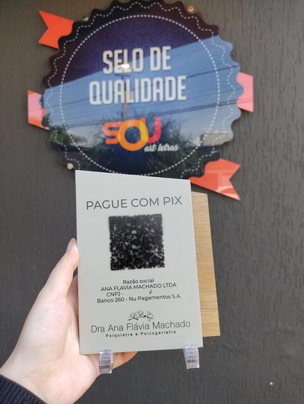 Placa de Pix - Modelo Mini Calcita mdf 6