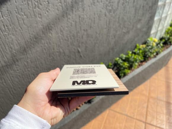Placa de Pix - Modelo Mini Calcita mdf 6