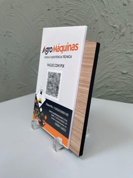 Placa de Pix - Modelo Mini Calcita mdf e Acrílico 6