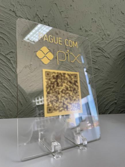 Placa de Pix - Modelo Mini Quartzo Acrílico