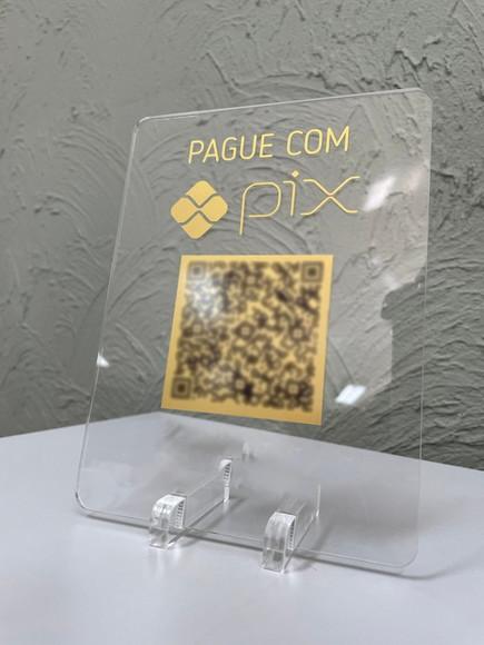 Placa de Pix - Modelo Mini Quartzo Acrílico