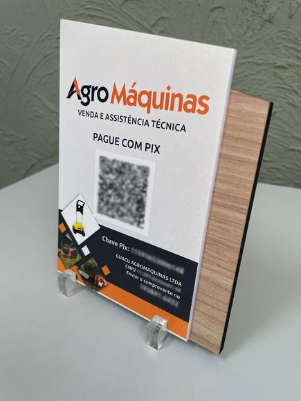 Placa de Pix - Modelo Mini Calcita mdf e Acrílico 6