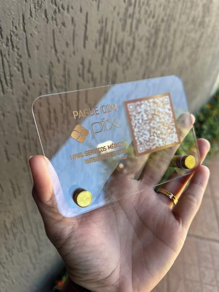 Placa de Pix - Modelo Mini Quartzo Acrílico 6
