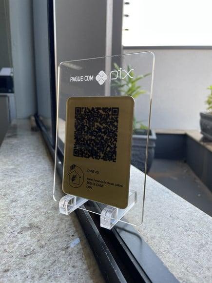 Placa de Pix - Modelo Mini Quartzo Acrílico 6