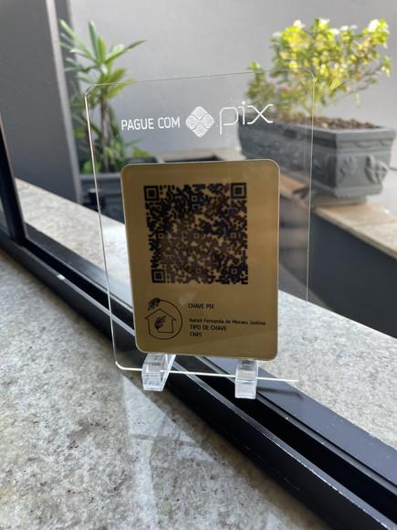 Placa de Pix - Modelo Mini Quartzo Acrílico 6