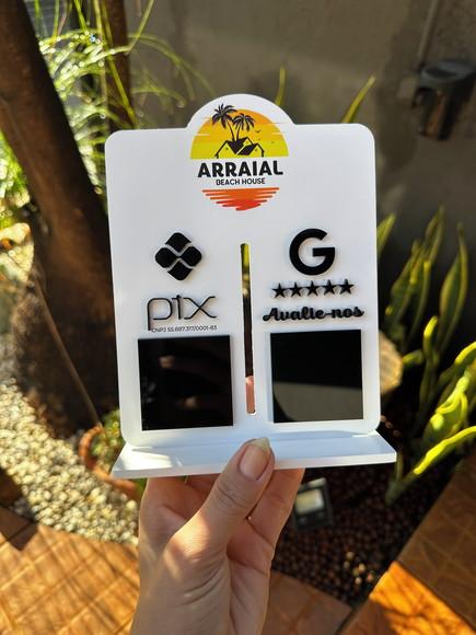 Placa de Pix - Personalizada 1 - Arraial Beach House