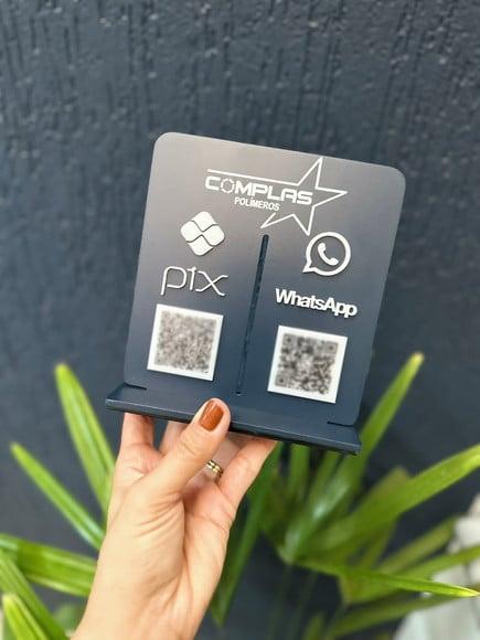 Placa de Pix - Personalizada 1 - Complas Polimero