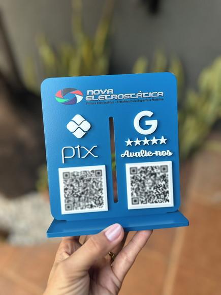 Placa de Pix - Personalizada 1 - Nova Eletrotástica