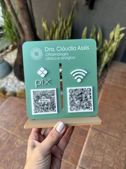 Placa de Pix - Personalizada 1 -claudia Oftalmologista
