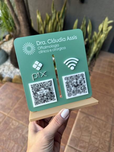 Placa de Pix - Personalizada 1 -claudia Oftalmologista