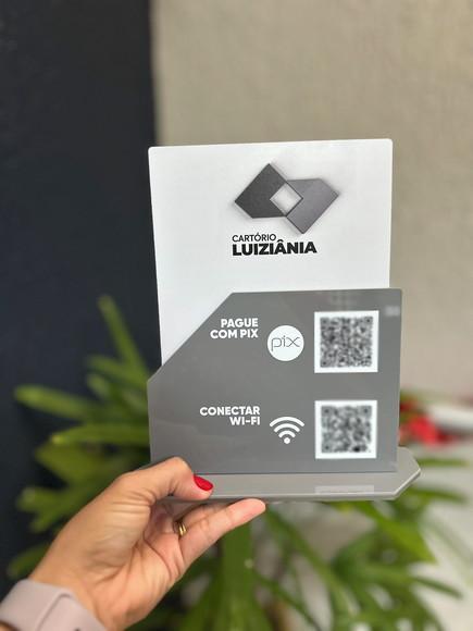Placa de Pix - Personalizada 13 - Cartório Luiziâna