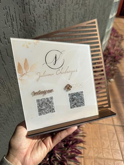 Placa de Pix - Personalizada 7 - Juliana Chabregas