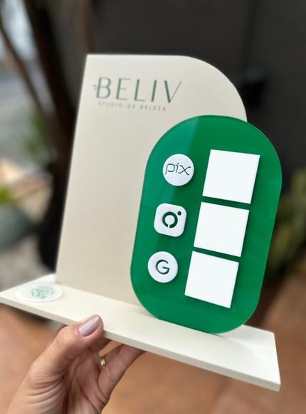 Placa de Pix com Tag Nfc - Personalizada 3 - Beliv