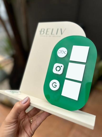 Placa de Pix com Tag Nfc - Personalizada 3 - Beliv