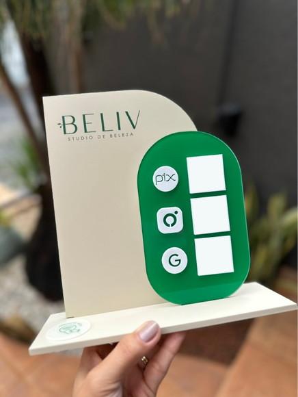 Placa de Pix com Tag Nfc - Personalizada 3 - Beliv