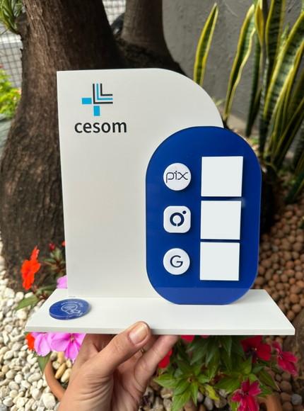 Placa de Pix com Tag Nfc - Personalizada 3 - Cesom