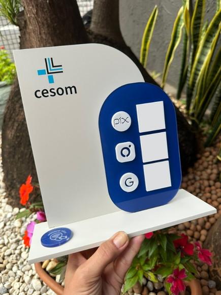 Placa de Pix com Tag Nfc - Personalizada 3 - Cesom