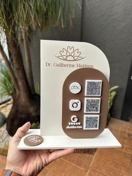 Placa de Pix com Tag Nfc - Personalizada 3 - Dr. Guilherme m